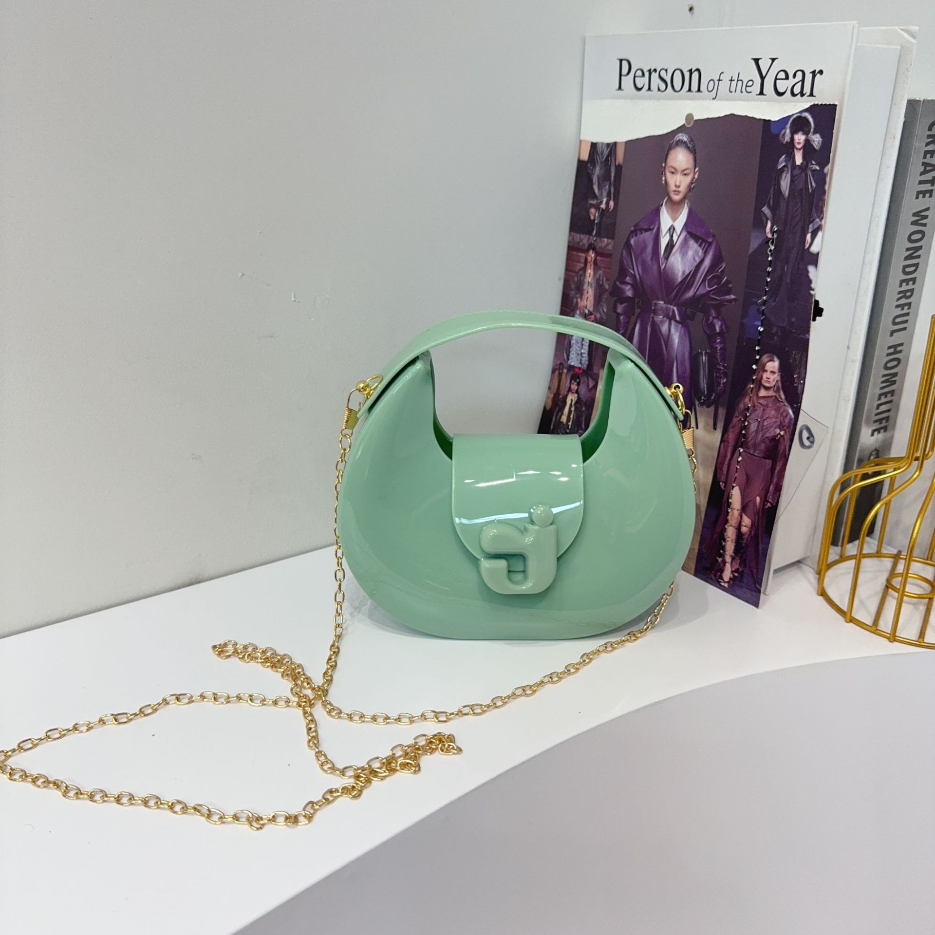 2025 nuevo estilo transfronterizo venta caliente j letra gelatina bolso portátil de un solo hombro diagonal para niños bolso de PVC monedero