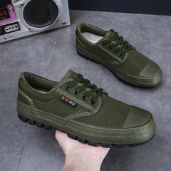 Liberation shoes, men's military-style, durable training canvas shoes, laborer protective sneakers, multi-functional camouflage shoes