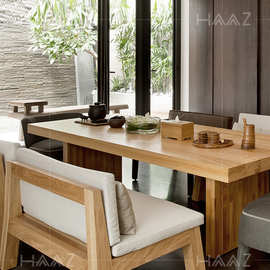 北欧客厅家用功夫泡茶桌实木茶几桌茶座茶台休闲原木喝茶桌椅组合