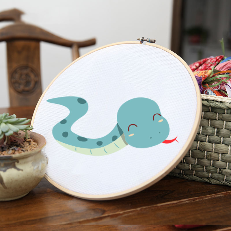 Jinhao bordado hecho a mano DIY material paquete principiante niños simple tela Cruz puntada grande colgante pintura 26cm