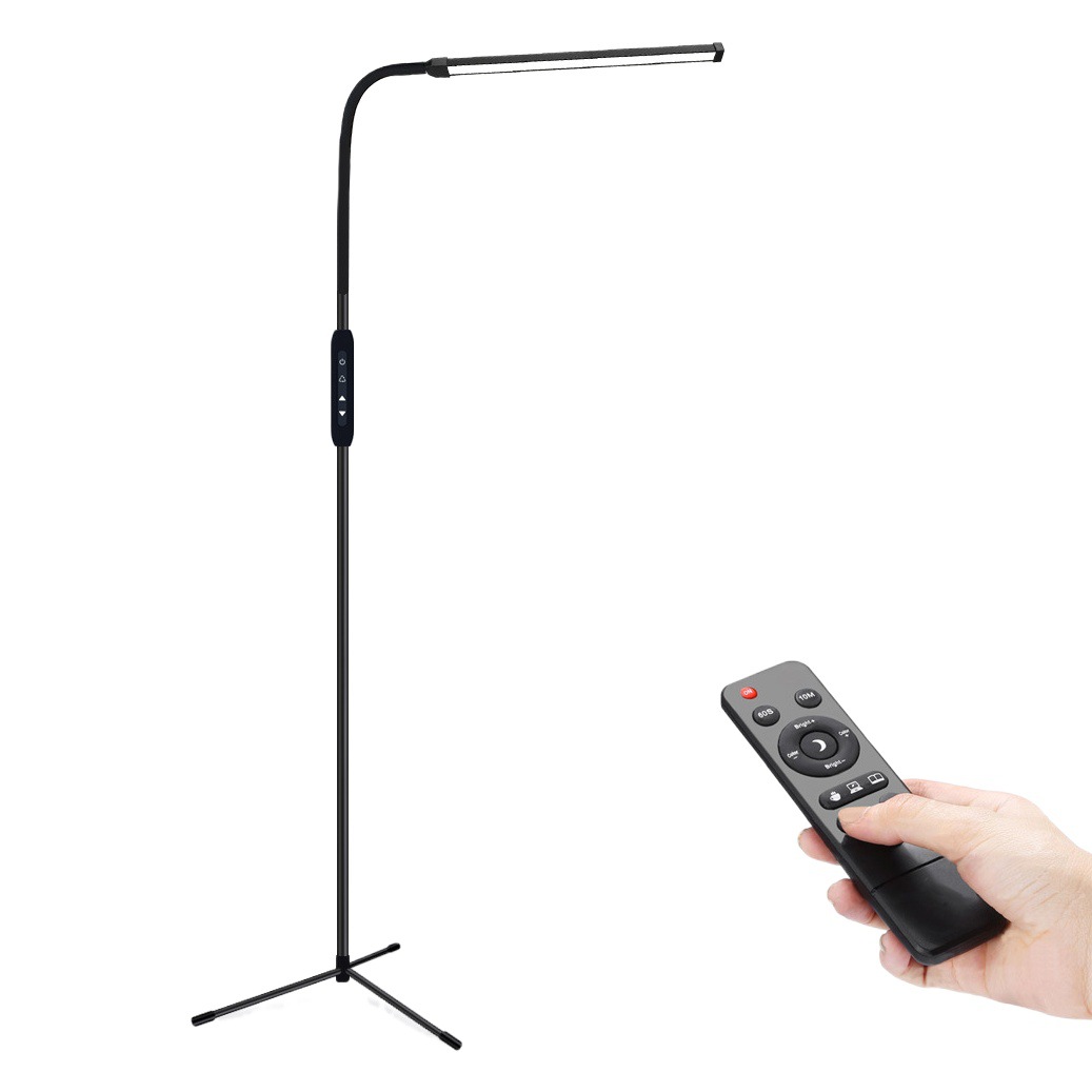 X7303 Lámpara de pie transfronteriza Chasis de tres puntas Lámpara de pie led con control remoto Certificación completa Paquete pequeño
