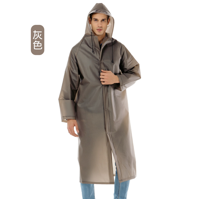 Impermeable Largo para Adultos de EVA, Reutilizable, para Exteriores y Viajes