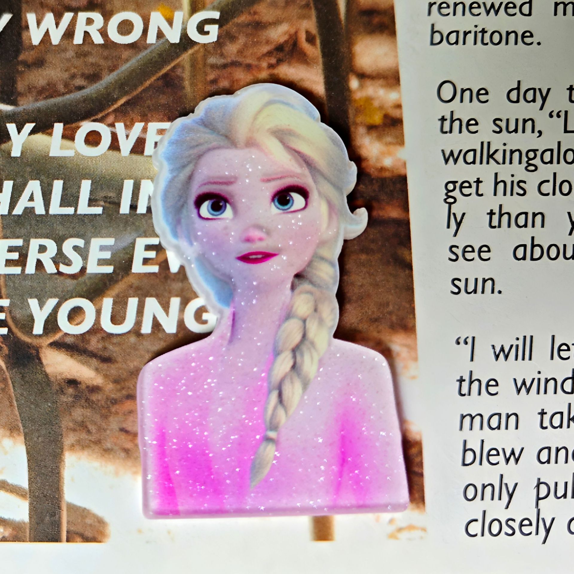 Nuevo acrílico en polvo fino Snow Strange princesa Elsa zapatos de pelo flordiy parche creativo hecho a mano recto