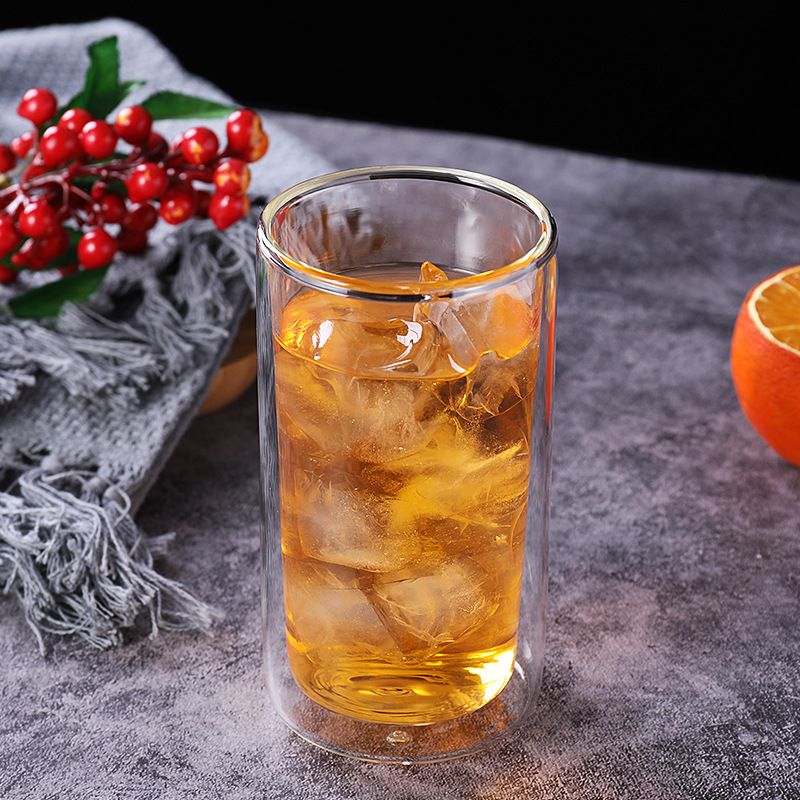 De doble capa de vidrio espesado aislado transparente taza de té Hogar personalizado taza de jugo taza de agua taza de leche fabricante