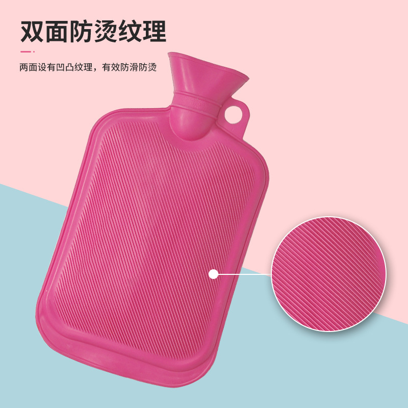 Lexuerer goma bolsa de agua caliente inyección de agua hogar a prueba de explosiones gran capacidad de riego compresa caliente anticuado bolsa de agua caliente con orejas al por mayor
