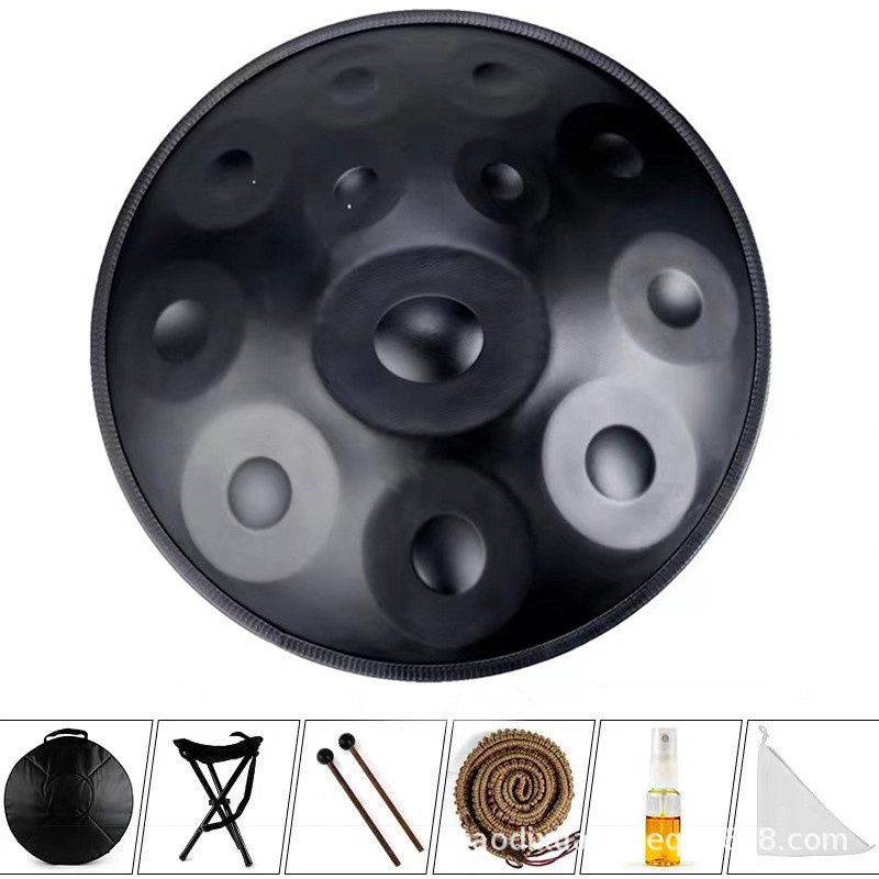 Instrumentos musicales Disco de mano Batería Handpan de grado profesional Disco de mano 440Hz 432HZ Tambor etéreo Tambor de lengua de acero Exclusión transfronteriza