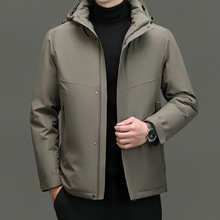 鸭绒2025新款男士羽绒服短款冬装外套品牌中年户外冲锋衣加厚上衣