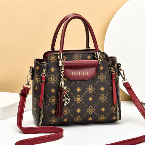 2024 large-capacity handbag, trendy and fashionable women’s bag, middle-aged mother’s bag, high-end, versatile, shoulder and crossbody bag
