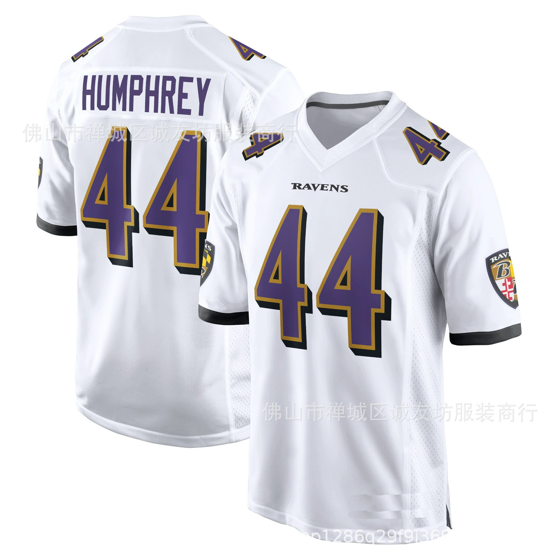 Джерси регби НФЛ Crow 44 фиолетовые Ravens Marlon Humphrey