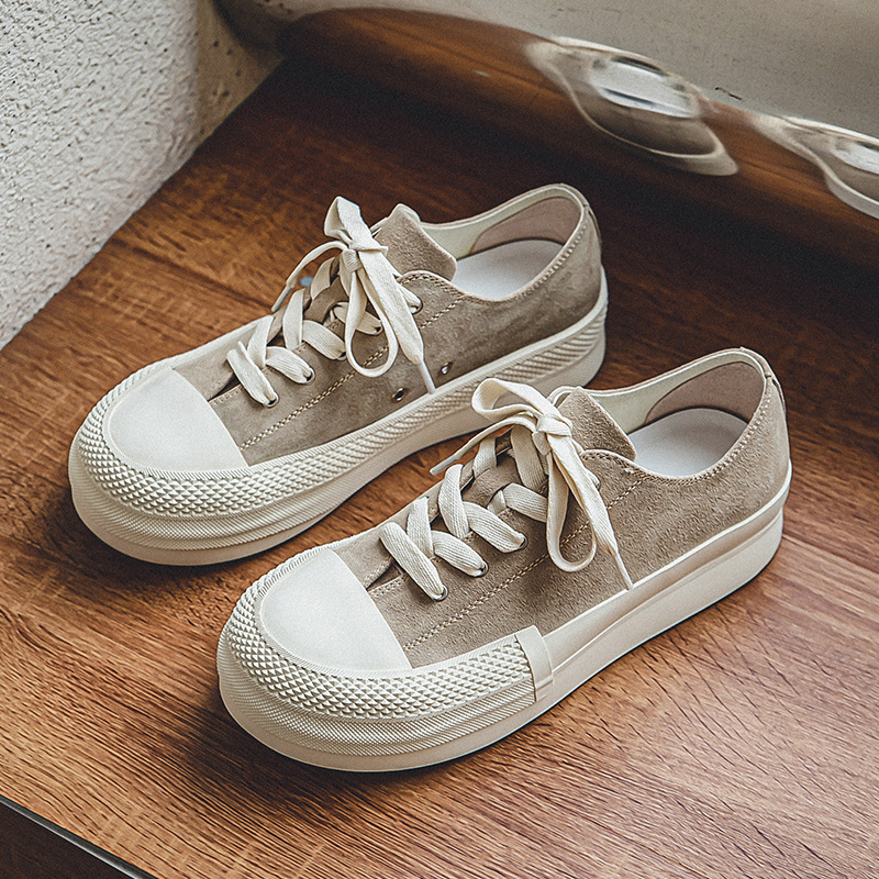 3172 Big Head für Herren 2024 Frühjahr Neues Echtleder Dicke Sohle Lässiger Promi Gleicher Akademie-Stil Klein und beliebt_voghion.com