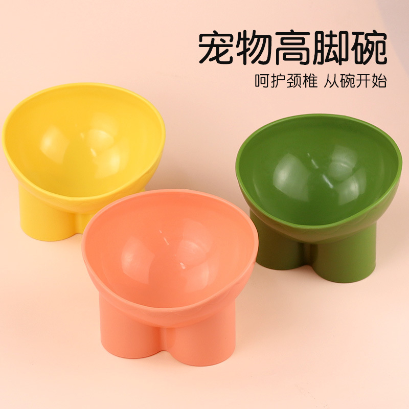 하틀리 국경 Macaron 코끼리 다리 목 보호 그릇 고양이 냄비 고양이 그릇 안티 노크 애완 동물 그릇 식품 용품 도매