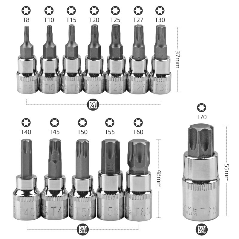 13 piezas de manga hexagonal interna de flor, mangas giratorias, mangas de prensado, mangas de prensado, mangas de flores de ciruela, conjunto de cabeza de lote, venta al por mayor transfronteriza