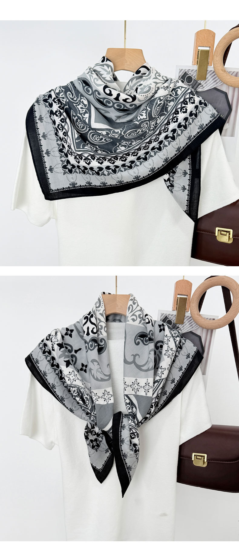 Elegantes Paisley Seidentuch Mit Blumenmuster Für Damen_voghion.com