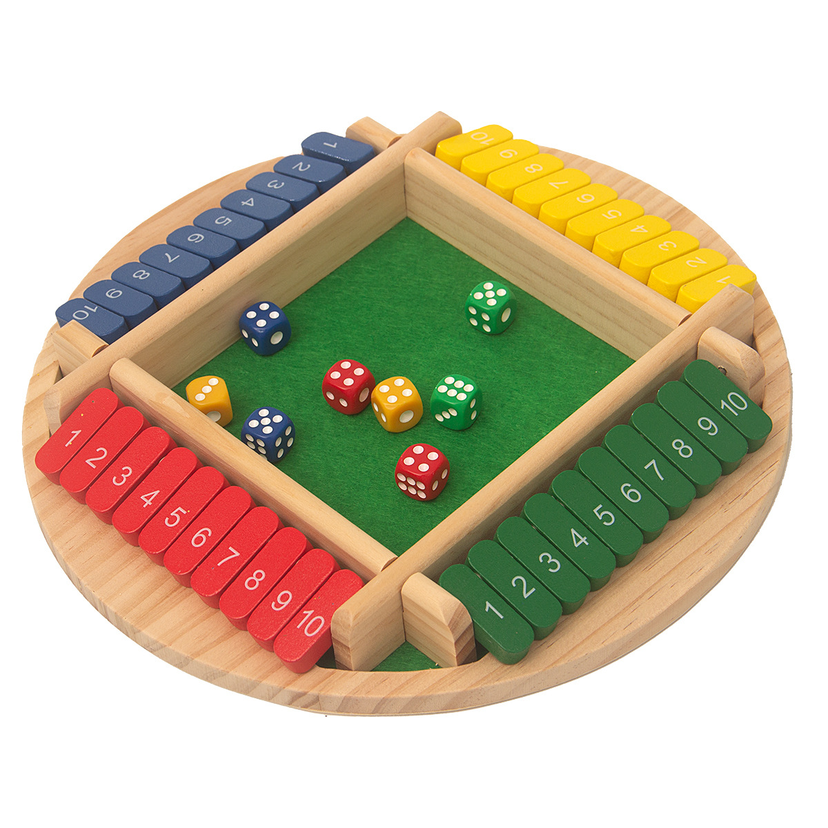 Cecpc Party Interactive Puzzle Wine Ling Toy Board Game Card Cuatro lados Digital Flip Accesorios para juegos de bebida