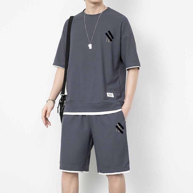 Sports suit Men's Summer Fashion Men's Short-sleeved Shorts Full Set Men's Casual T-shirt All-match Coat 3