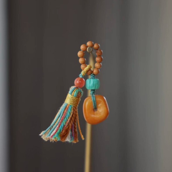 Vintage Niche Camel Bone Xizang-Style Square Buckle Small Olive Stone Bead Tassel Bracelet Pendant Retro Pendant Vintage Niche Camel Bone Xizang-Style Square Buckle Small Olive Stone Bead Tassel Bracelet Pendant Retro Pendant