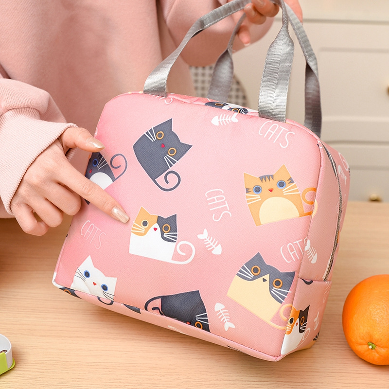 Bolsa de lonchera térmica bolsa de almuerzo de mano bolsa de almuerzo bolsa de almuerzo de estudiantes bolsa de almuerzo de papel de aluminio bolsa de comida térmica