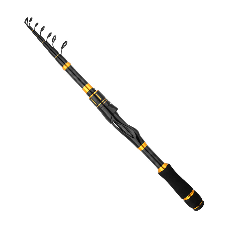 Retractable rodilla de pesca portátil 43 cm transfronteriza caña de pesca de carbono artilugio de pesca duro ajuste 1.8 al por mayor