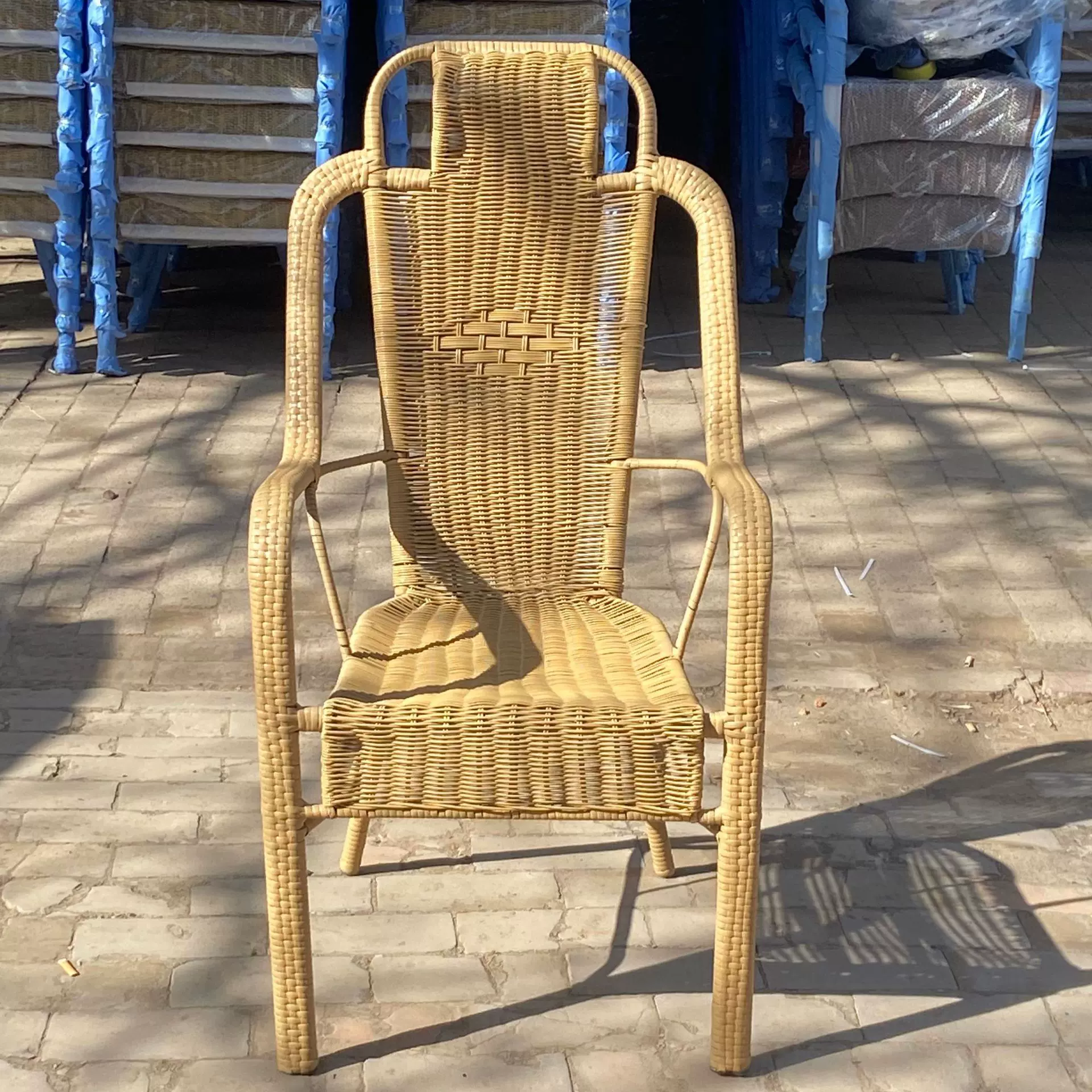 【严选】户外休闲桌椅高庭院椅子阳台家用花园藤艺编织藤椅防水防