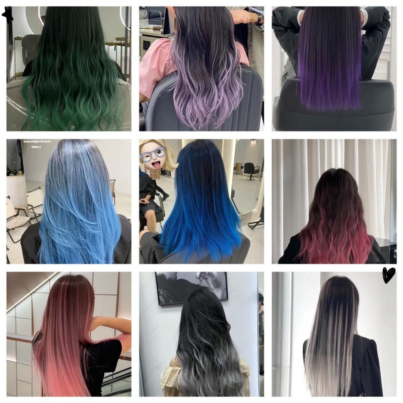 パリ絵画染めミクロンフェザーヘアエクステンション新しいフェザーヘアエクステンション人毛束インターネットセレブホットスタイルグラデーショングレー|undefined