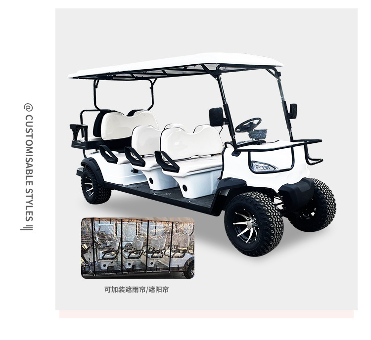 Golf Cart Tourist Area Tour Hotel Homestay Shutter Patrol Off-road 8-seat Electric Sightseeing Car
