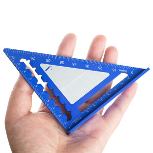 4Inch Metric Mini Triangle Ruler Woodworking Backer Aluminum Alloy Woodworking Right Angle Ruler 90 Degree Square Ruler Triangle Plate