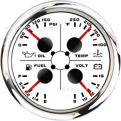 Other vehicle instruments Gauge: Voltage Meter, Water Temperature - cx8244psi-8-16v