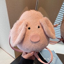 网红太乙真人飞天猪同款毛绒公仔可爱卡通猪猪包单肩斜挎包搞怪包