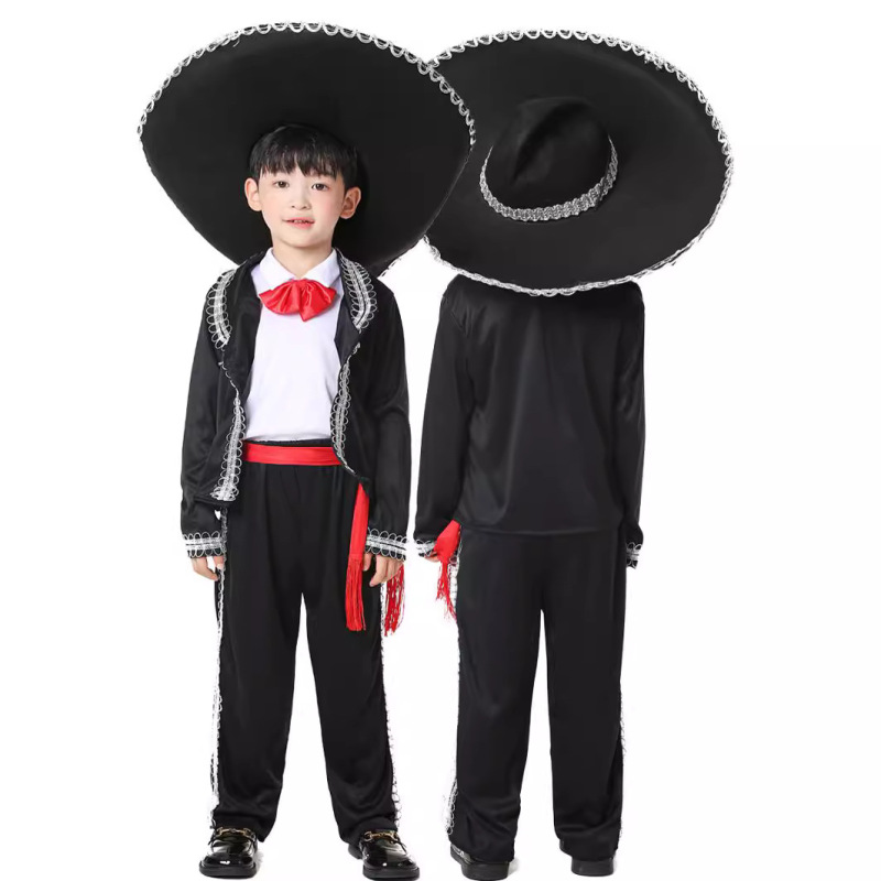 Halloween Mexican Ethnic Style cosplay Costume Children's Day Parent-Child Makeup Stage Performance Suit