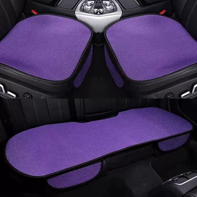 universal imitation ice silk rear row | Cool pad - ice-silk-cushion-purple-three-piece-set-single-pad-2-long-strip-1