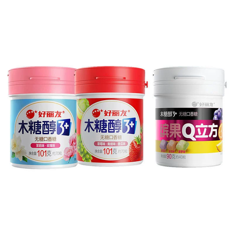 Безсахарная жевательная резинка Orion Xylitol 3+, портативная жевательная резинка для свежего дыхания, пузырёвая резинка, группа древесины