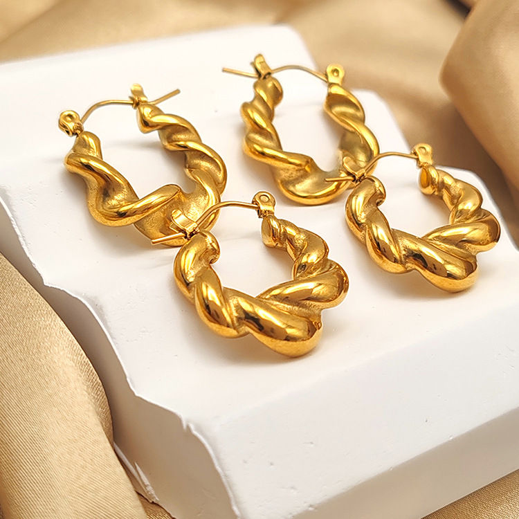 11g Weight 0.05µm-0.08µm Gold Plating Thickness PVD Coated Gold Plating Process 304 Stainless Steel Ear Needle Material 14K Real Gold Plated, Real Gold Plated Plating Material Hoop Earrings Classification 1 Pair Quantity Daily Occasion 304 Stainless Steel Material Geometric Pattern Women's Gender Simple Style Style Waterproof Non Tarnish, Plating Craft PVD Coated 18K Gold Real Gold Plated Geometric Stainless Steel Simple Style Waterproof Non Tarnish Hoop Earrings 16