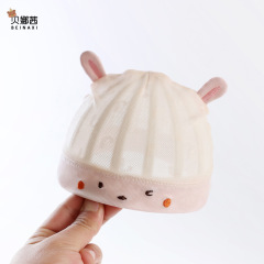 嬰兒帽子夏季薄款寶寶新款可愛胎帽新生兒春夏洋氣純棉外出囟門帽