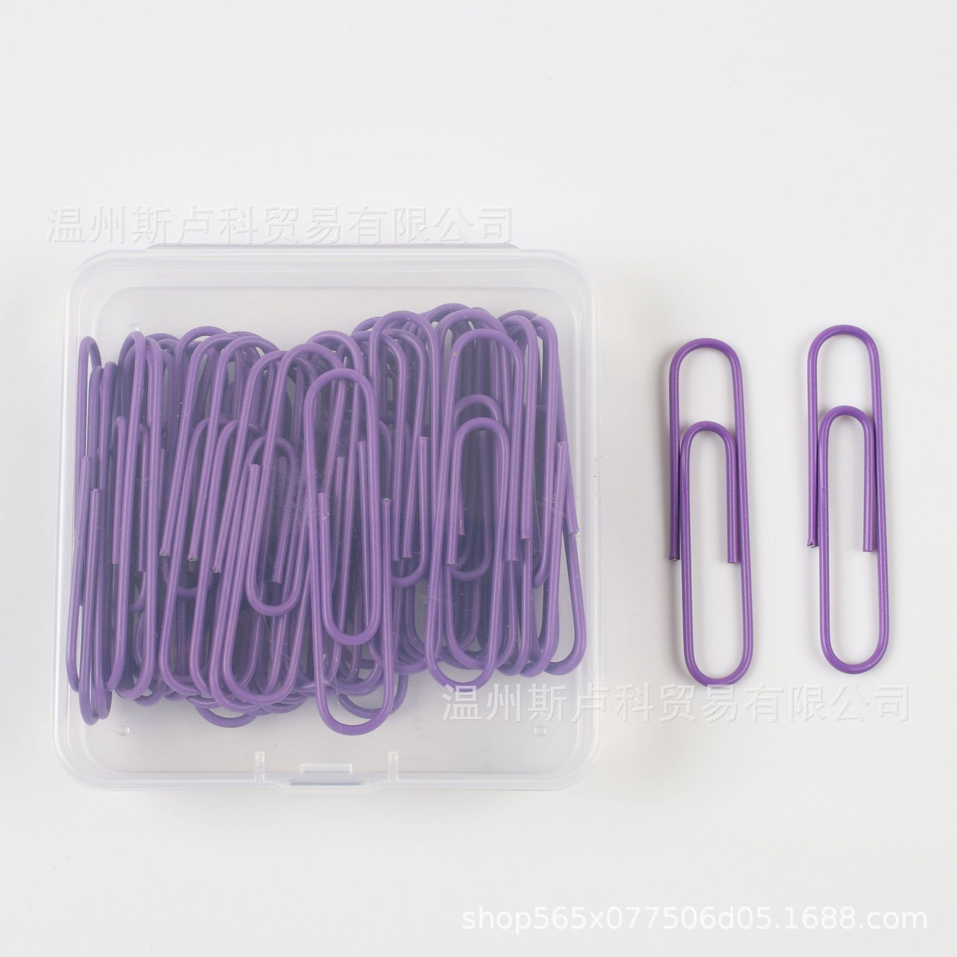 Juego de 50 Clips de Papel de Colores en Caja, Gran Tamaño de 50 mm, Clips de Papel en Forma de U para Oficina, Venta al por Mayor