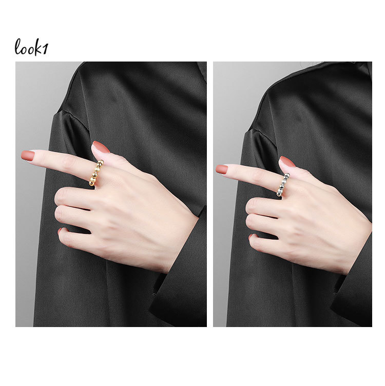 Wholesale Simple Style Geometric Copper Plating Open Rings Anxiety Ring display picture 1