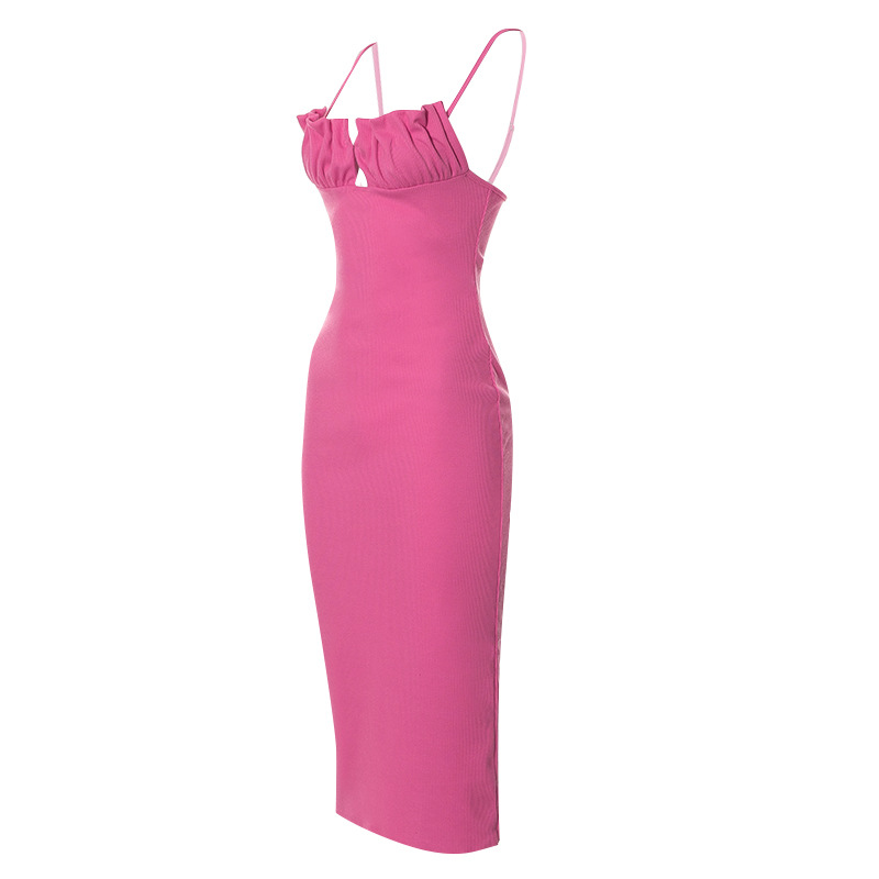 Women's Pencil Skirt Fashion Patchwork Sleeveless Solid Color Midi Dress Daily display picture 15