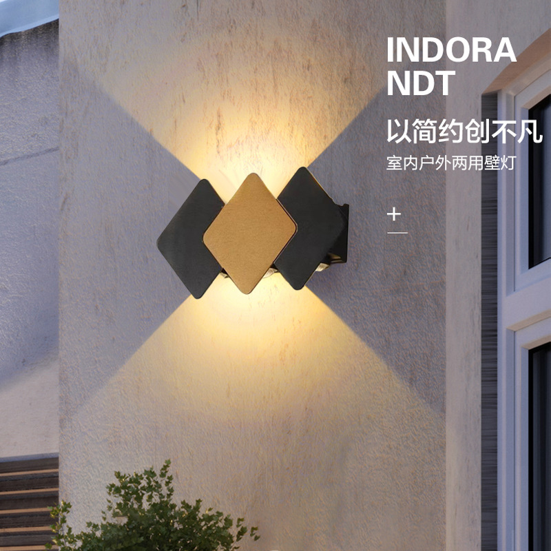 Lámpara de pared impermeable estilo europeo y americano simple lámpara de pared impermeable al aire libre lámpara de pared metal Fondo pared moderna colgante dormitorio de noche