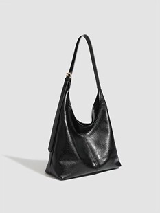 Shoulder bag, universal capacious handheld one-shoulder bag, Korean style, genuine leather