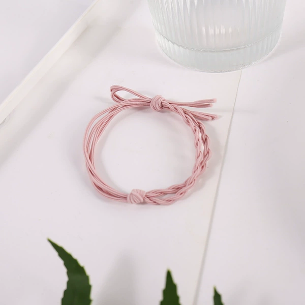 3#pink fabric hair rope