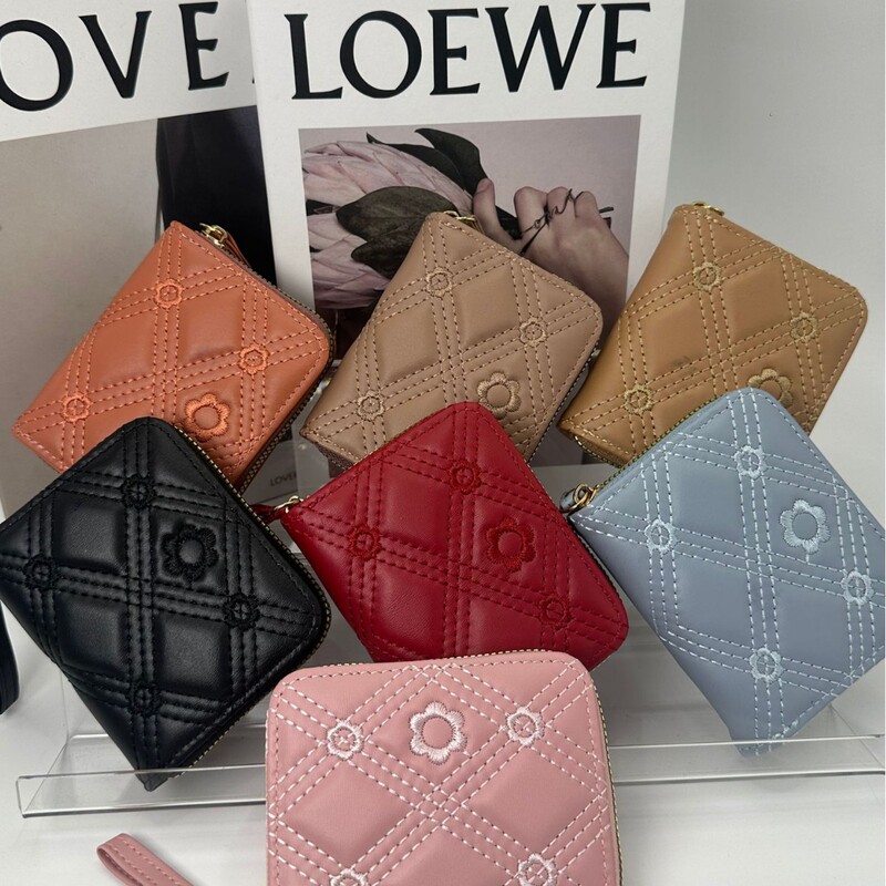Card Holder Women's Rhombus Stitching Id Card Exquisite Embroidery Fashion Card Holder Coin Purse Women Wholesale Card Holder Women's Rhombus Stitching Id Card Exquisite Embroidery Fashion Card Holder Coin Purse Women Wholesale