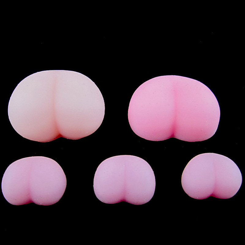 3D Stereo Soft Cute Little New Butt Pinch Decompression Vent Butt Sticker Painting Car Anti-Collision Mobile Phone Case Accessories