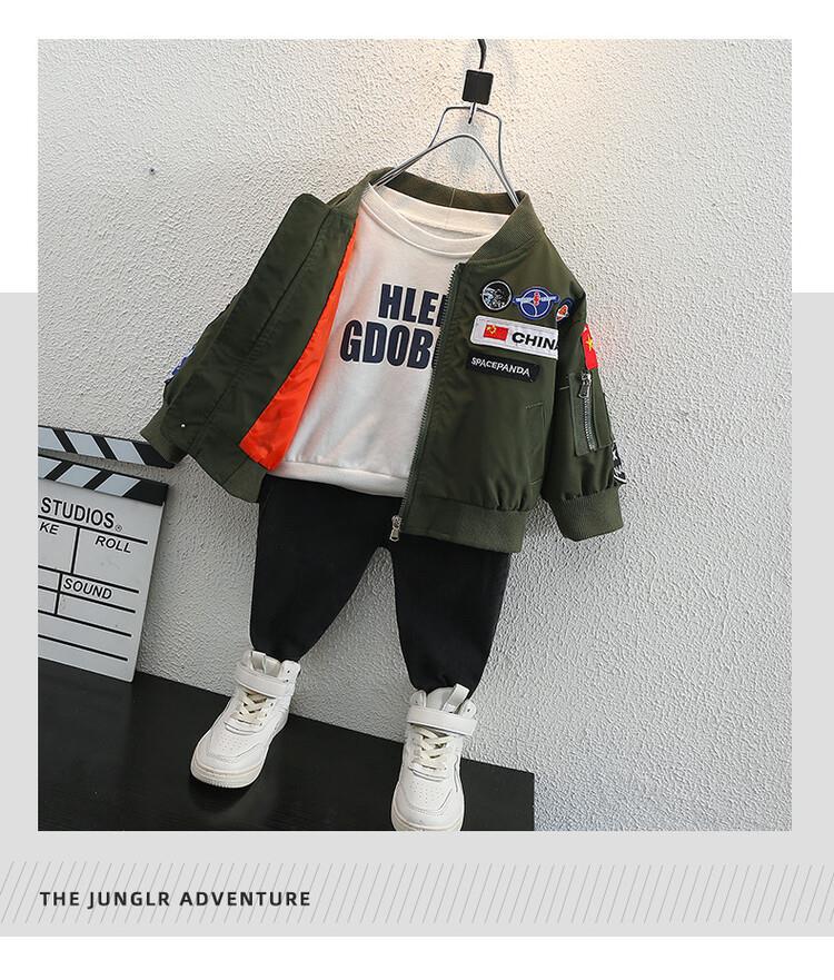 Veste d'uniforme militaire vide pour garçons, vêtements de printemps et d'automne 2023, nouveau beau haut pour enfants, tendance_voghion.com