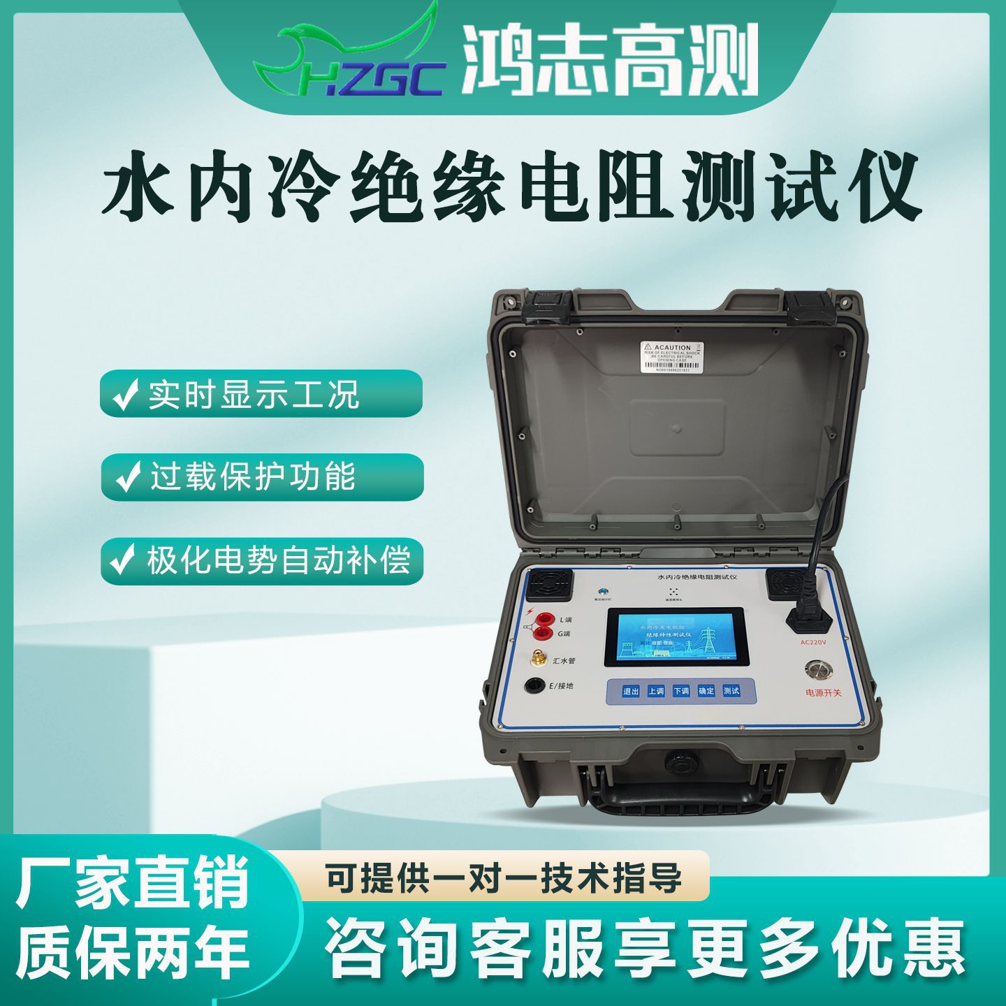 水内冷发电机绝缘测试仪电气绝缘电阻2500V5000V绝缘特性测试仪