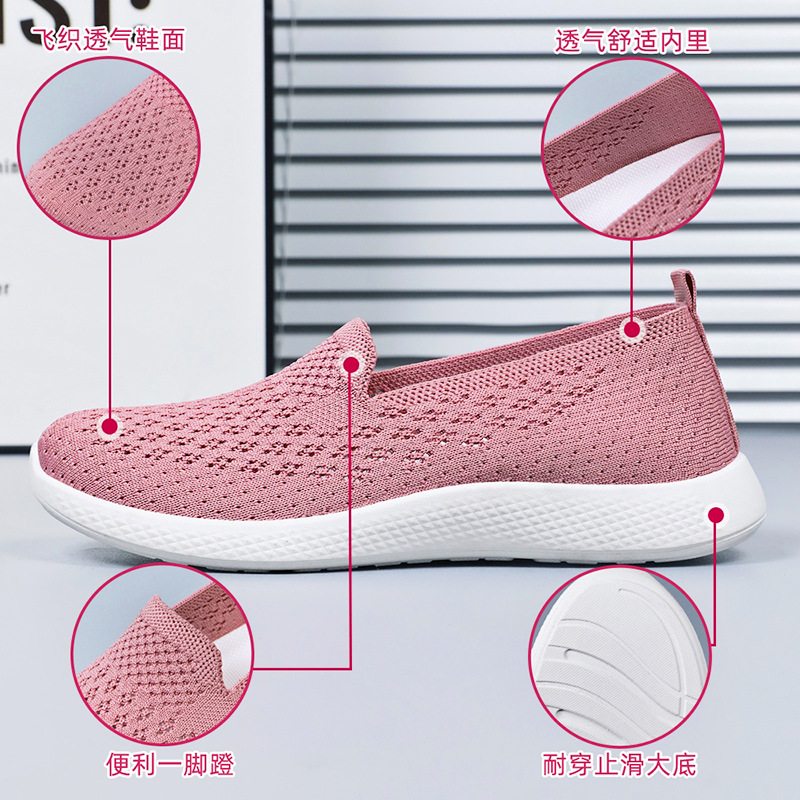 Zapatos de tela viejos de Beijing para mujer, zapatos planos nuevos transfronterizos de verano, zapatos casuales, suela blanda de comercio exterior, zapatos para madres de mediana edad y ancianas