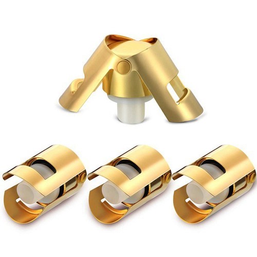 Factory Direct Wholesale Stock Stainless Steel Electroplated Champagne Cork Bubbly Bottle Stopper Painted Short Cap Champagne Bottle Stopper Long Cap