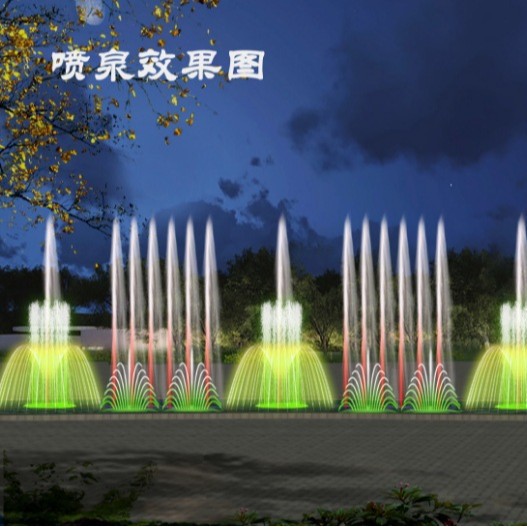 程控喷泉广场喷泉水帘喷泉设备网红跑泉矩阵喷泉程控喷泉工程