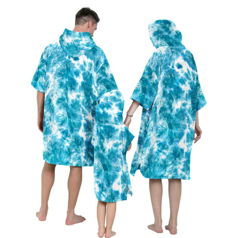 Nuevo microfibra secado rápido gran tamaño lazo cambiador bata de baño surf de playa natación cálida toalla de playa para adultos