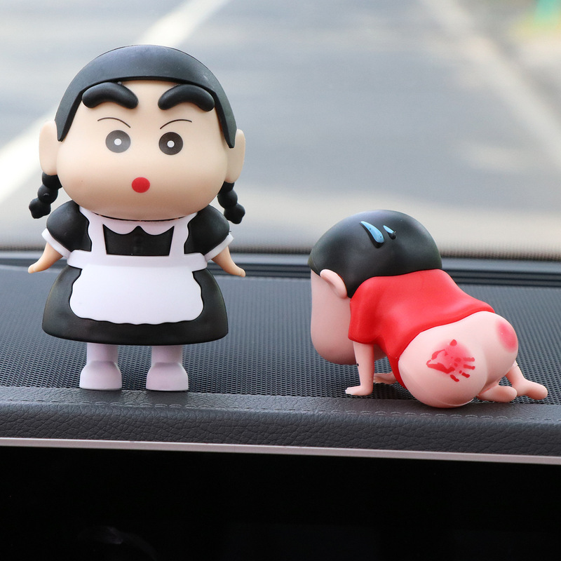 New Maid Novice Figure Crayon Shin-Chan Cos Birthday Gift Model Desktop Doll Car Car Ornaments