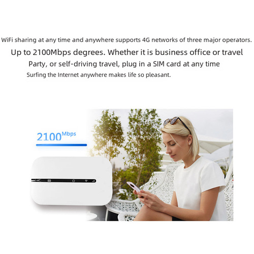 M8 4G Portable WiFi Car MIFI Device with SIM Card Slot and Router, 2100mAh Battery