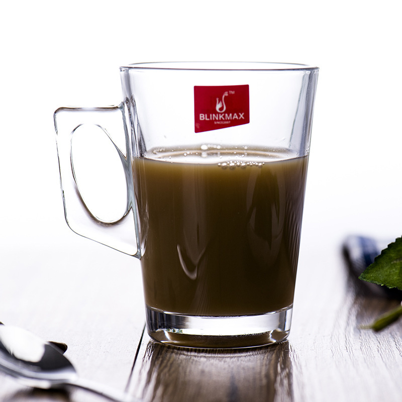 Стеклянная чашка воды латте кофейная чашка
